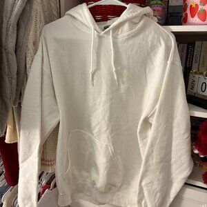 Plain White Gildan Hoodie